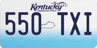 KY license plate 550TXI