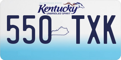 KY license plate 550TXK