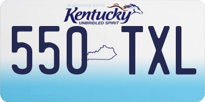 KY license plate 550TXL