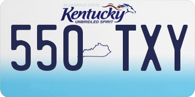 KY license plate 550TXY