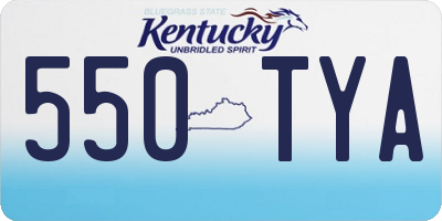 KY license plate 550TYA