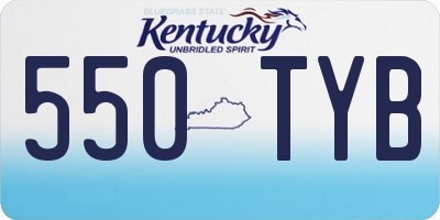 KY license plate 550TYB
