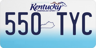 KY license plate 550TYC