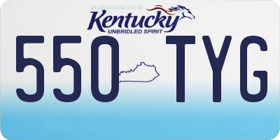 KY license plate 550TYG