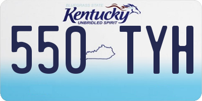 KY license plate 550TYH