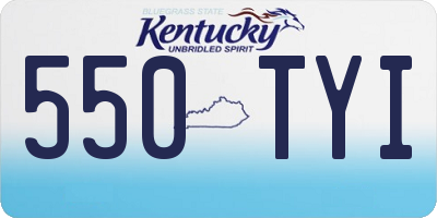 KY license plate 550TYI