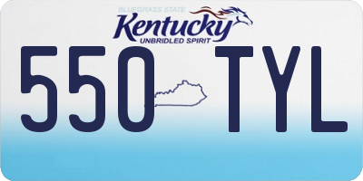 KY license plate 550TYL