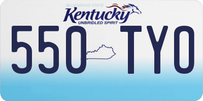 KY license plate 550TYO