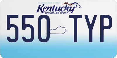 KY license plate 550TYP