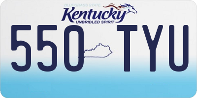 KY license plate 550TYU