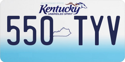KY license plate 550TYV
