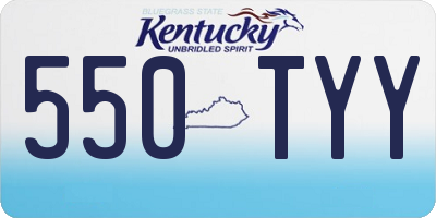 KY license plate 550TYY