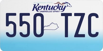 KY license plate 550TZC
