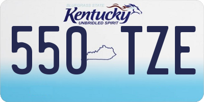 KY license plate 550TZE