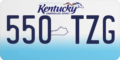 KY license plate 550TZG