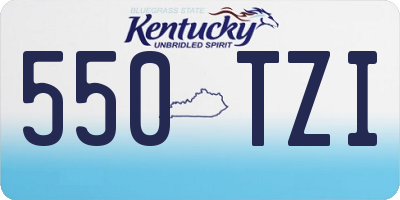 KY license plate 550TZI