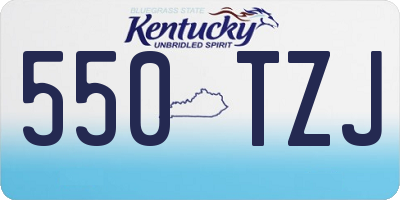 KY license plate 550TZJ