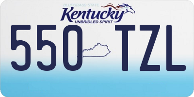 KY license plate 550TZL