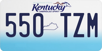KY license plate 550TZM