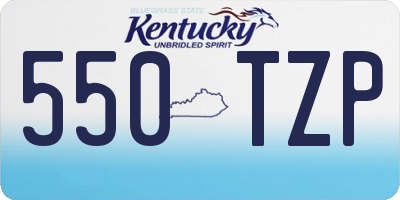 KY license plate 550TZP