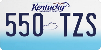 KY license plate 550TZS