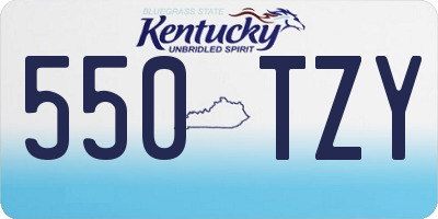 KY license plate 550TZY