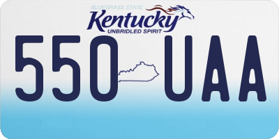 KY license plate 550UAA