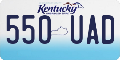 KY license plate 550UAD