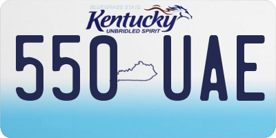 KY license plate 550UAE