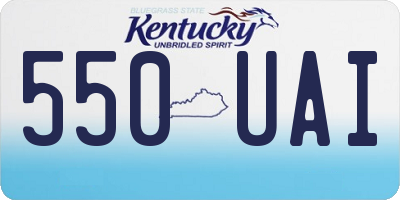 KY license plate 550UAI