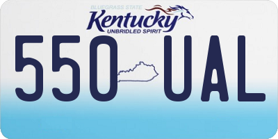 KY license plate 550UAL