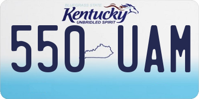 KY license plate 550UAM