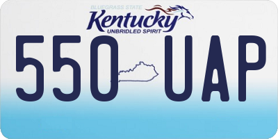 KY license plate 550UAP
