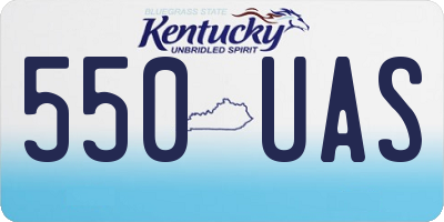KY license plate 550UAS