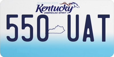 KY license plate 550UAT