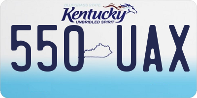 KY license plate 550UAX