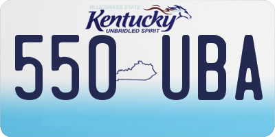 KY license plate 550UBA