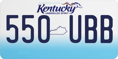 KY license plate 550UBB