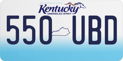 KY license plate 550UBD