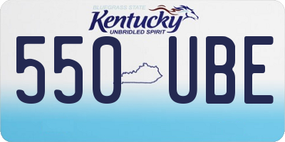 KY license plate 550UBE