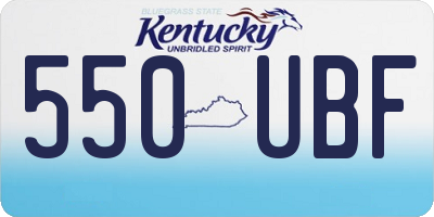 KY license plate 550UBF