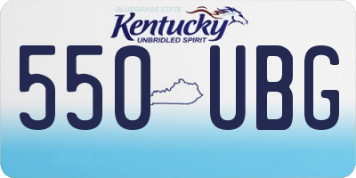 KY license plate 550UBG