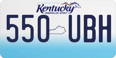 KY license plate 550UBH