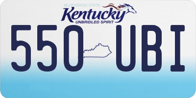 KY license plate 550UBI