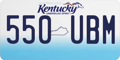 KY license plate 550UBM