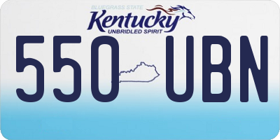 KY license plate 550UBN