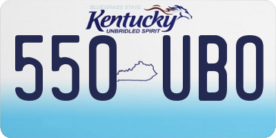 KY license plate 550UBO