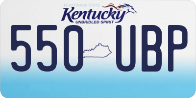 KY license plate 550UBP