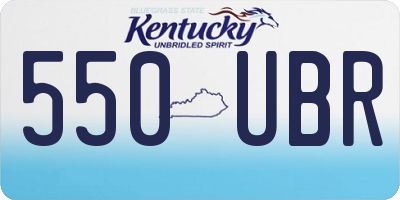KY license plate 550UBR