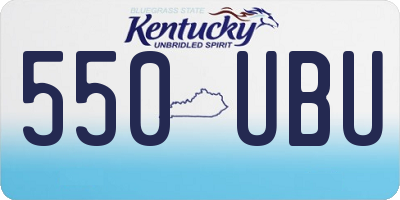 KY license plate 550UBU